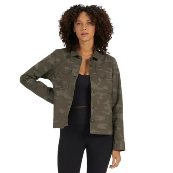 Vuori Jackets & Blazers - VUORI | Camo Oregano Green Ripstop Boxy Organic Cotton Button Up Front Jacket M